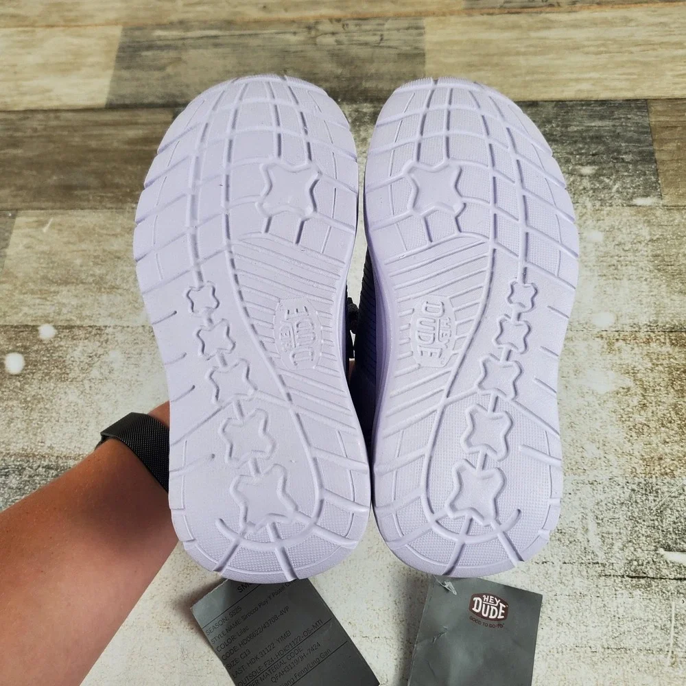 Hey Dude Sirocco Play Pastel Kids Shoes Sz 13 C13 Ombre Lilac Mesh Sneakers